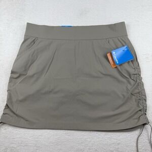 NWT-Columbia Omni-Shield Omni-Shade Skort Skirt Active Fit Size L Tusk/Tan
